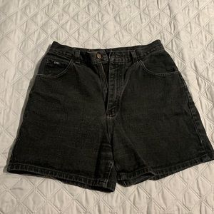 Vintage Lee Black Denim Shorts